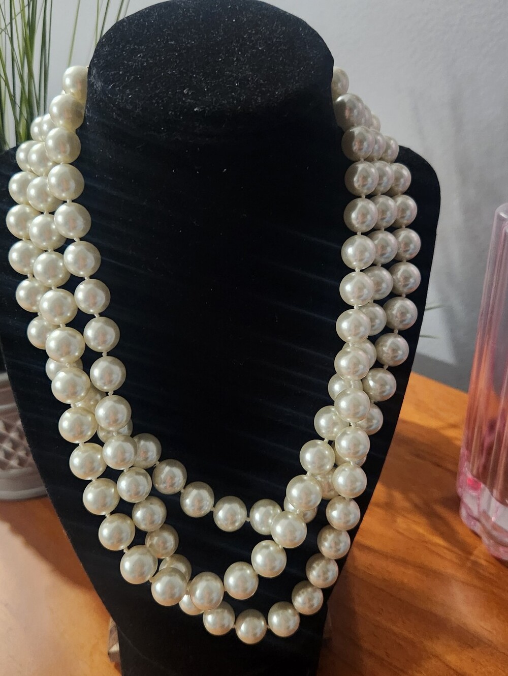 Chuncky Pearl Multistrand Necklace Vintage
